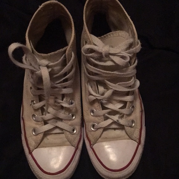 Worn White high top converse - Picture 7 of 8